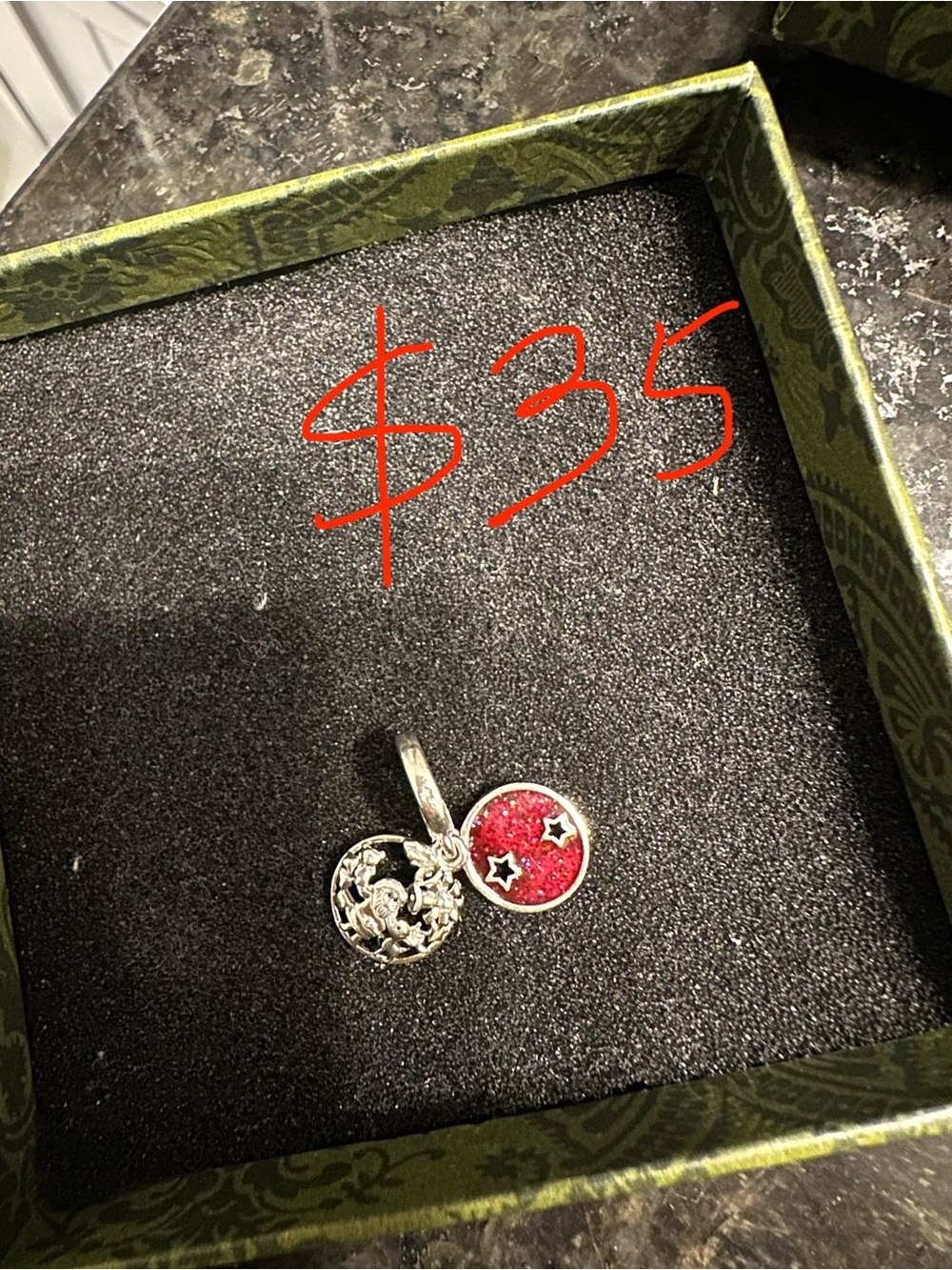 Authentic Pandora Santa Love Peace Joy charm